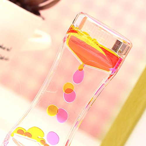 Liquid Motion Bubbler, Relaxing Colorful Liquid Motion Timer Bubbler Desk Sensory Toy Slow Bubble Drop Oil Droplets Soothing Visual Display for Improved Focus, Relaxation, Sensory Play