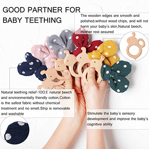 Organic Wood Montessori Styled Baby Rattle Bule 2pc Set,Wooden teether