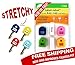 LLKC Stretchee Key Cover Caps. Free Key Chain! Free Labels! Stretchy Material -One Size Fits Most Keys -Blank & Printed Labels - Great Key Identifier