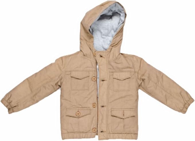 Amazon Com Rugged Bear Infant Baby Boys Hooded Barn Jacket Tan