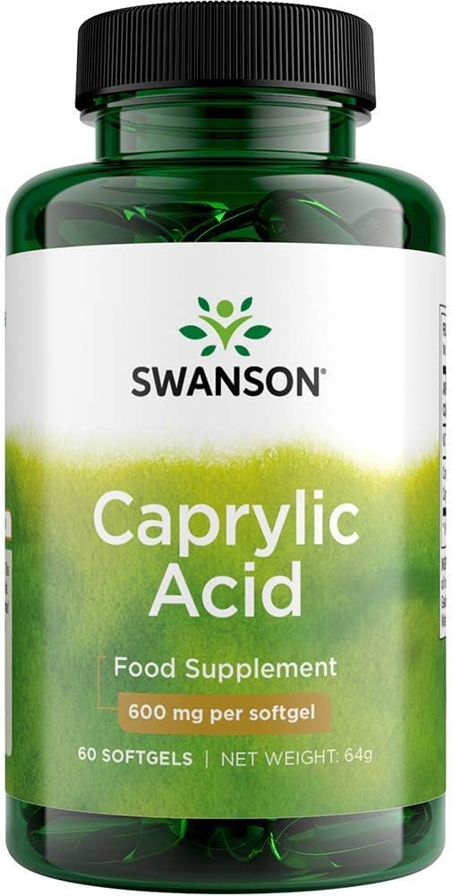 Swanson Ultra Caprylic Acid 600mg, 60 Softgels