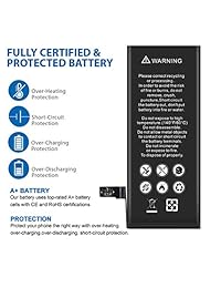 ZURUN 1715mAh Batería iP6s de reemplazo de polímero de ión de litio de alta capacidad Compatible con iPhone 6s con kit de reemplazo de reparación Tiras adhesivas 0 Ciclo -2 Año de garantía (Sólo para iPhone 6s)