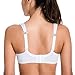 SYROKAN Women's High Impact Underwire Full Support Padded Mesh Active Sports Bra White 42DD