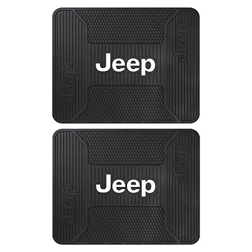 U.A.A. INC. 4PC Plasticolor Black Jeep Elite Heavy Duty Rubber Front Rear Floor Mats