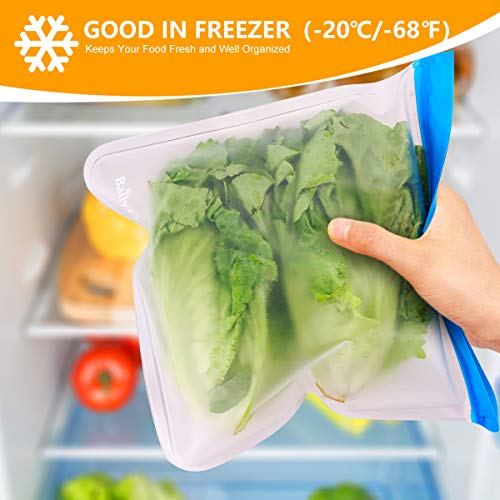 11 Pack Reusable Ziplock Bags BPA Free Extra Thick Dishwasher Safe