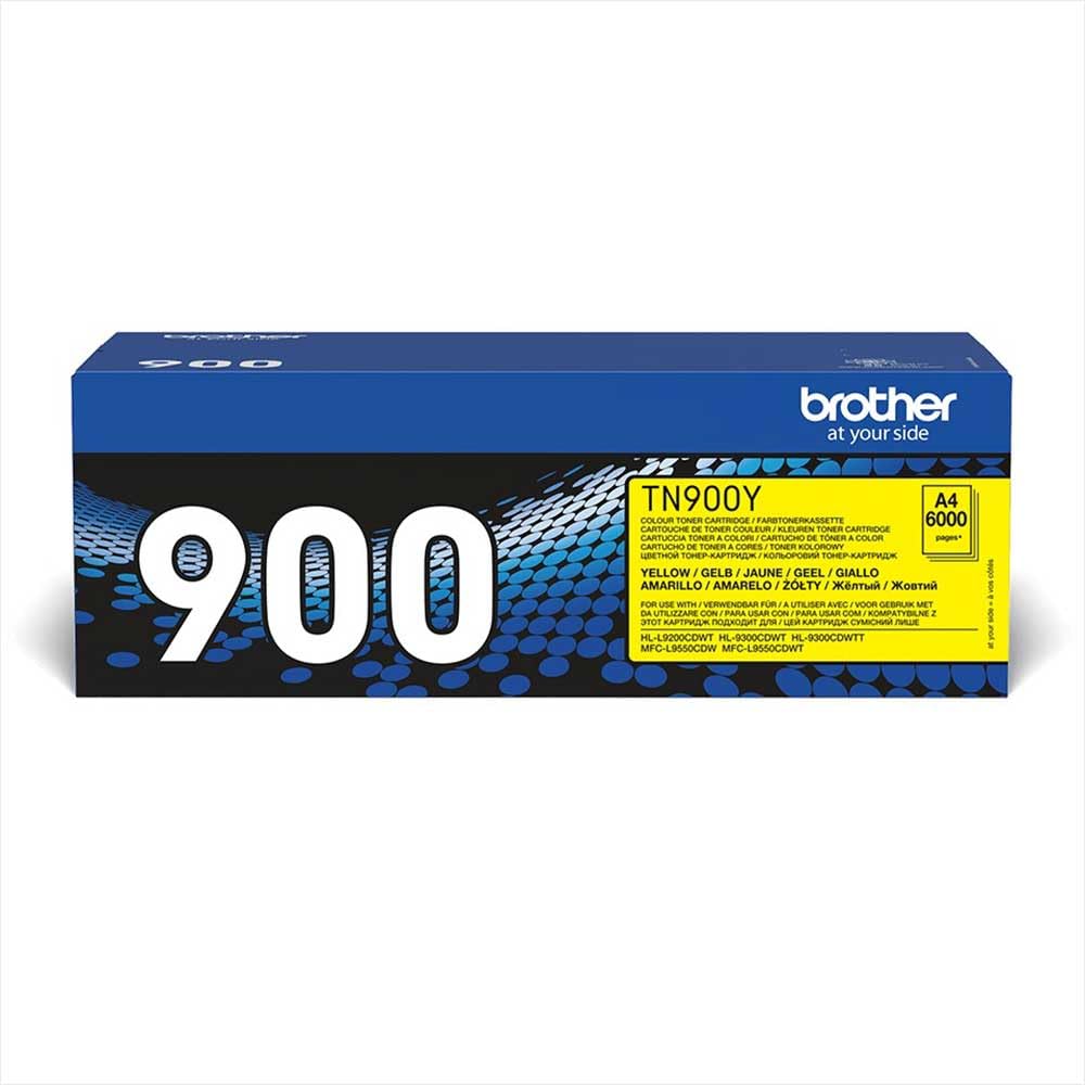 Brother TN-900Y Toner Cartridge, Yellow, Single Pack, Ultra High Yield, Includes 1 x Toner Cartridge, Brother Genuine Supplies