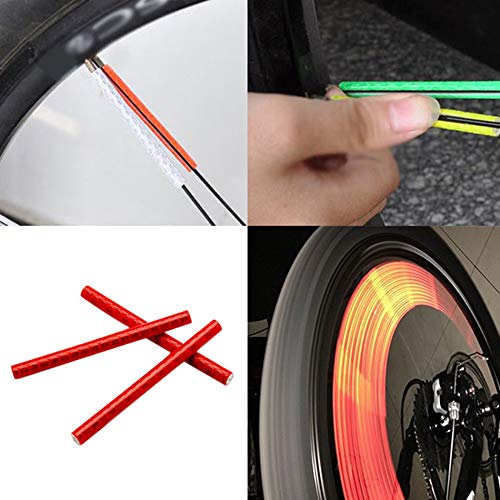 image for TONGHENG 12pcs Waterproof Bicycle Spokes Reflectors Bike Wheel Tube Ri