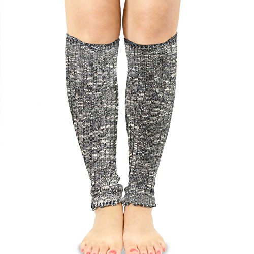 TeeHee Women's Fashion Leg Warmers Loose Bottom 2-Pack Assorted Colors (Dark)