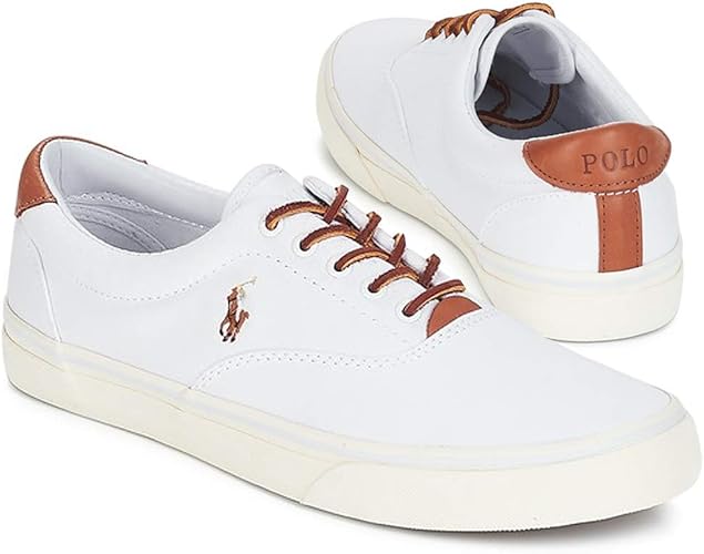 Amazon ポロ ラルフローレン Thorton Sneakers Vulc メンズ スニーカー スリッポン 9 ホワイト 並行輸入品 シューズ バッグ