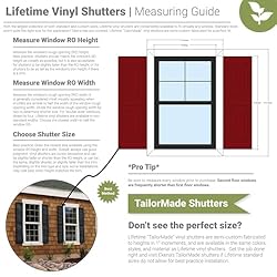 Ekena Millwork Lifetime Vinyl LL1S12X04300FB