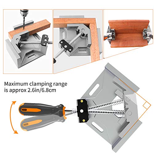 LUCKUP Wood Corner Clamps Right Angle with Single Handle 90°AlAlloy