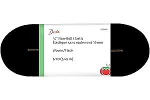 Dritz 3/4" Non-Roll Elastic, 6 Yard, Black