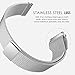 Cbin Quick Release Bracelet - Width 16mm / 18mm / 20mm / 22mm / 23mm Stainless Steel Fully Magnetic Closure Milanese Watch Bands (Silver, 20mm)