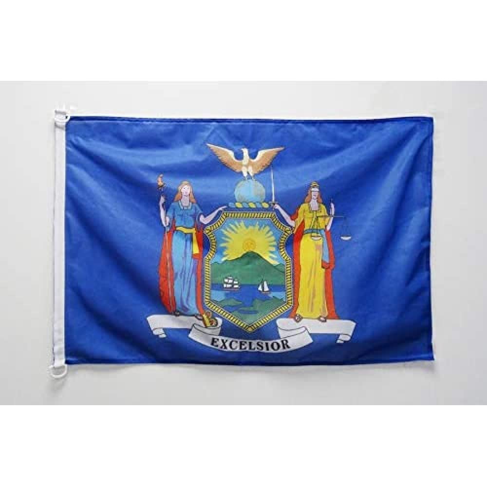 AZ FLAG New York Nautical Flag 18'' x 12'', US state of New York flags 30 x 45 cm, Banner 12x18 in for boat — image 1