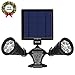 MEIHONG Solar Spotlights,2-in-1 Solar Lights Outdoor Color Changing, Colored Solar Spotlight, Solar Garden Lights Outdoor, Adjustable 4 LED Wall/Landscape Solar Lights with Automatic On/Off Sensor