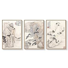 Framed for Living Room Bedroom Traditional Chinese Landscape...