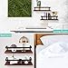 YASASHELF Floating Shelves Wall Mounted, Rustic Wood Wall Shelves for Bathroom, Kitchen, Living Room, Bedroom, Office etc. - Set of 2 Brown