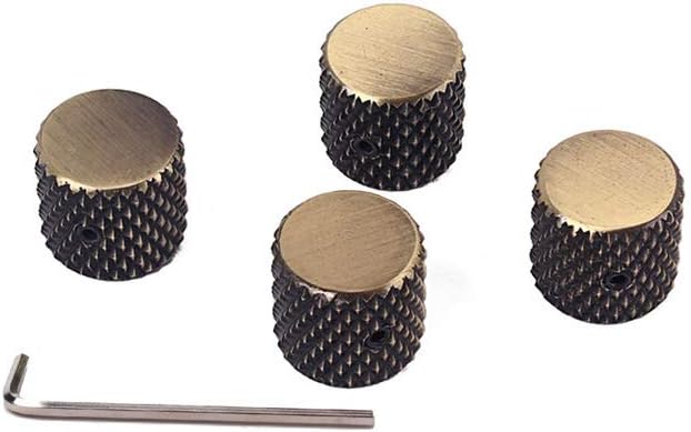 Alnicov Electric Guitar Control Knobs,Volume Tone Control Dome Knobs,with Wrench,for Guitar Bass Parts,Bronze Metal - Image 3