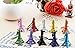 yueton Pack of 10 Retro Mini Colorful Retro Eiffel Tower Model Key Holder Metal Split Key Ring Keyring