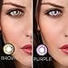 Women Multi-color Cute Charm and Attractive Fashion Contact Lenses Cosmetic Makeup Eye Shadow - Violet 2 By Dream TM