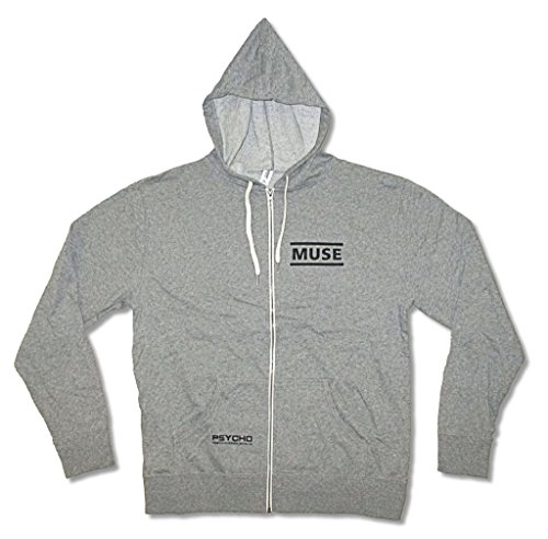 Muse Psycho Grey Zip Hoodie Sweatshirt Adult (2X)