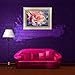 DIY 5D Diamond Painting by Number Kits, Crystal Rhinestone Diamond Embroidery Paintings Pictures Arts Craft for Home Wall Decor,Pink Blooming Flowers
