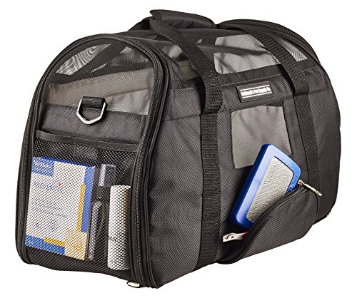 Airline Approved/Travel Transport Small Pet Carrier/ 2 Soft Fleece Pads/Washable/ 2019 Newly Designed/for Small Pets Only/Pet Purse/Travel Tote/Kennel/Foldable/Portable Pet Crate/Shoulder Strap