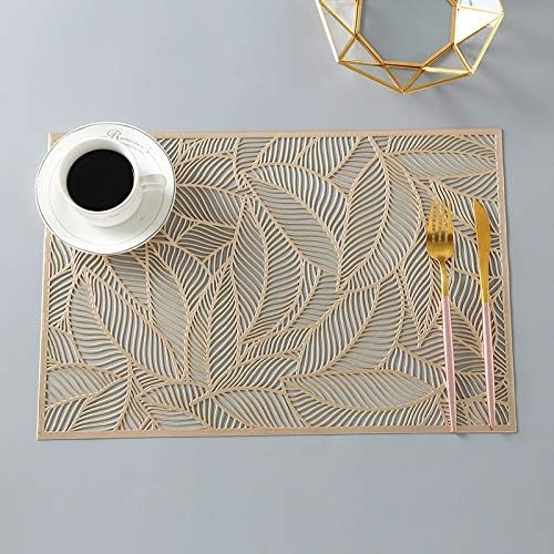 Rectángulo de PVC Individuales Hueco esteras de Vinilo Antideslizante