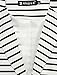 Allegra K Women Notched Lapel Button Closure Striped Blazer White M