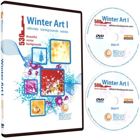 Winter Backgrounds-Christmas Vector Clip Art Images-Urban/Abstract Background Designs-Flower/Floral Clipart Graphics Illustration DVD