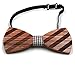 WRISTCHIE Men's Fashion Original Wood Color Pre Tie Wooden Bowtie Creative Present Tuxedo Necktie (Style1)