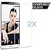AILUN Screen Protector for LG G3 2 Pack Tempered Glass 9H Hardness 2.5D Edge Ultra Clear Transparency Bubble Free Anti Scratch Case Friendly Siania Retail Package