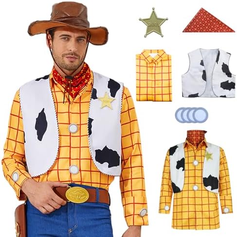Amazon.com: Sheriff Woody Cowboy Adult Halloween Costume Set
