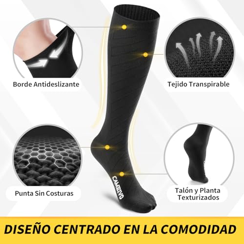CAMBIVO Compression Socks Women Men 3 Pairs, Compression Socks 20-30 mmHg, Varicose Veins Compression Socks for Sports, Running, Cycling, Sports, Hiking, Travel, Nurse
