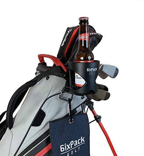 6ixPack Golf | Golf Bag Drink Holder, Golf Accessories for Men. Universal Clamp to Fit Golf Bags, Carts, Trolleys and Buggies. Cup Holder Fits All Types of Bottles, Cans, Coffee Cup Holder. Golf Gifts 6ixPack Golf | Golf Bag Drink Holder, Golf Accessories for Men. Universal Clamp to Fit Golf Bags, Carts, Trolleys and Buggies. Cup Holder Fits All Types of Bottles, Cans, Coffee Cup Holder. Golf Gifts