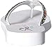 Skechers Cali Women's Meditation-Lotus Bloom Flip Flop,White/Multi,7 M US
