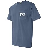 Tau Kappa Epsilon TKE Fraternity Comfort Colors Pocket T-Shirt