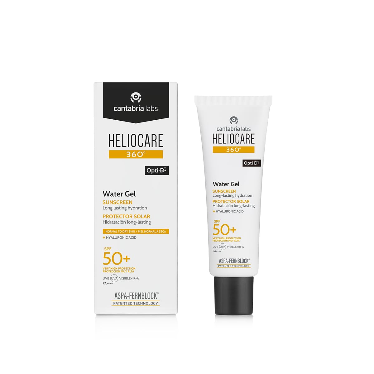 Heliocare 360° Water Gel SPF50+, Hydrating Sun Cream with ASPA-Fernblock+ Technology to Protect Against UVA, UVB, Visible Light and Infrared A-Rays, Lightweight, Anti-Ageing, Cruelty Free (50ml)