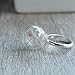 Dandelion Seed Make a Wish Real Flower Glass Ball Open Resizable Copper Rings