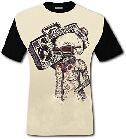 Leon Tshirt Man Cotton New Funny Tshirts 3D Customizable With Skeleton Music For Men S