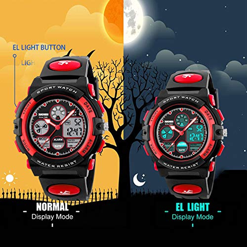 3 Waterproof+Stopwatch+Digital+Quartz+Wristwatch