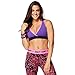 Zumba Women's V Neck Style Dance Workout High Impact Sports Bra, Galaxy, Large