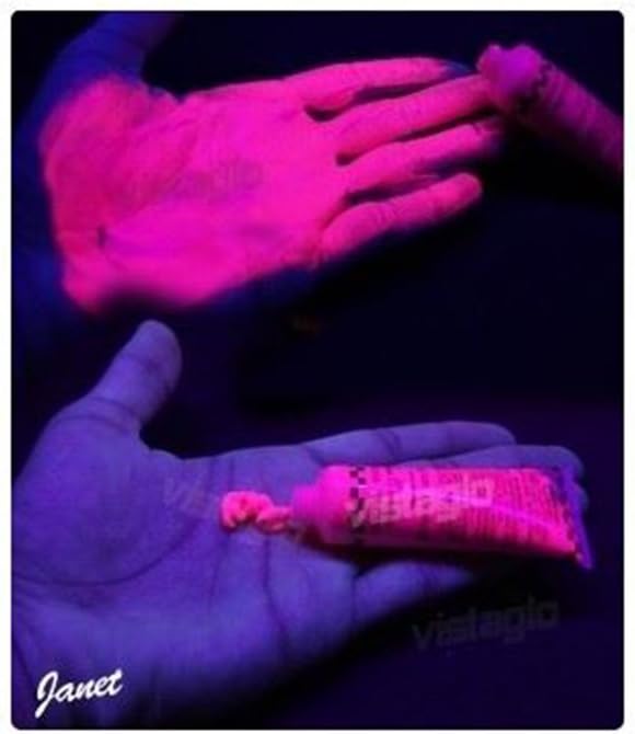 Fluorescent UV Cream – Magenta Pink – For Body and Hair – Ideal for Janet Parties