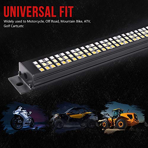 MICTUNING Universal Triple 108 LED Motorcycle Tail Light Strip