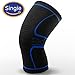 Compression Knee Sleeve - Knee Brace Support for Running, Cycling, Basketball, Workouts - Joint Pain and Arthritis Relief, Injury Recovery for Men & Women - Double-Row Anti-Slip Silicone