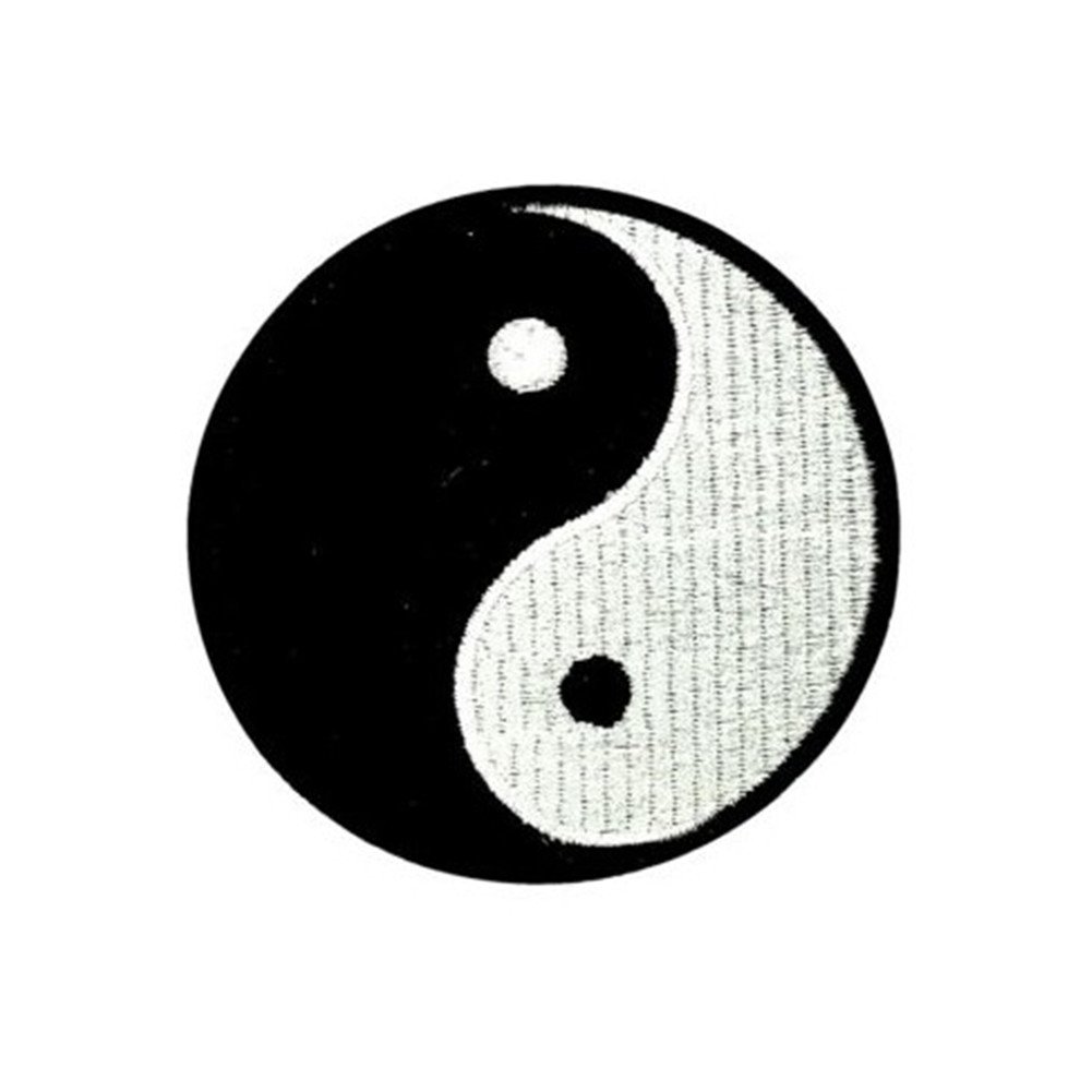 Ximkee 5 Pieces Chinese Tai Chi Yin Yang Embroidered Patch Iron on Sew on Patch Large