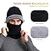 Balaclava Face Mask Winter Cold Weather Fleece Hood Neck Warmer for Men Women Black