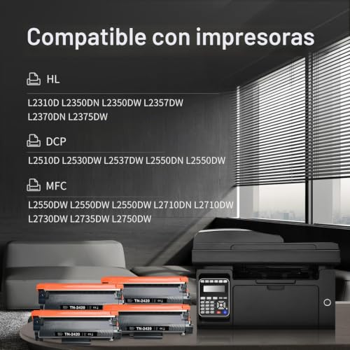 Lemero Compatible Brother TN2420 TN-2420 Toner Cartridges for Brother HL-L2350DN HL-L2370DN HL-L2375DW MFC-L2710DN MFC-L2710DW MFC-L2730DW MFC-L2750DW (4 Black
