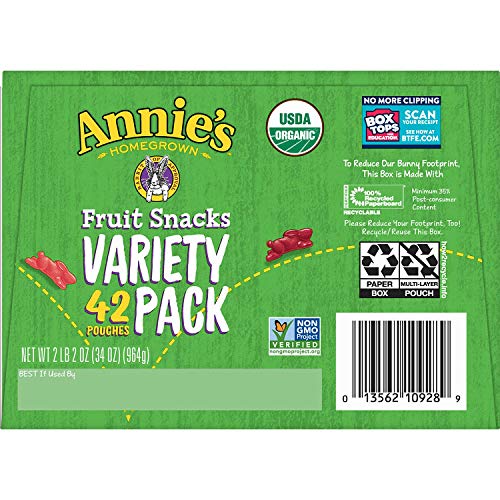 Annie's Homegrown Organic Fruit Snacks (Variety Pack, 0.8 oz (42