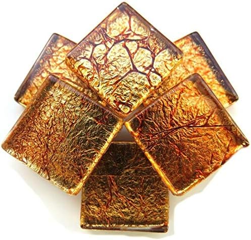Craft Mosaic Tiles - 20mm - 49 Tiles Foil - Copper